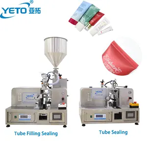 YETO Semi Automatic Cosmetic Cream Tubes Filling Sealing Cutting Machine Plastic Soft Tube Ultrasonic Sealler Filler Equipment