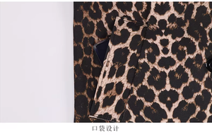 OUDINA Cappotto Lungo Invernale da Donna, Taglia XXL Plus, Sopra <span class=keywords><strong>il</strong></span> Ginocchio, Casual, Stampa Leopardata, Oversize - Product Image 4