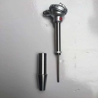 G1/2 'NPT pemancar suhu tahan ledakan dengan 8x50mm batang Thermowell 4-20mA untuk Boiler disesuaikan OEM ODM 0-250 ℃ Rentang