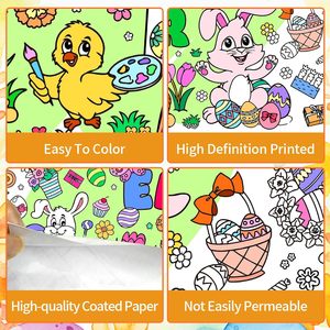 PAFU giochi <span class=keywords><strong>di</strong></span> Pasqua attività gigantesca felice pasqua colorazione tovaglia Poster - Product Image 3