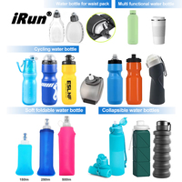 IRun Sport pliable doux hydratation bouteille d'eau en cours d'exécution verres flacon souple bouteille d'eau personnalisé Camping pliant bouteille d'eau