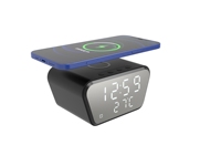 Promo Panas 3 in 1 Pengisi Daya Nirkabel Multifungsi Cepat, Stand Pengisi Daya, Jam, Termometer 15w untuk iPhone, untuk Samsung