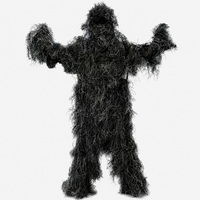 Ensemble Ghillie de Camouflage de Chasse CS Durable de Haute Qualité pour l'Extérieur, Tailles S/M/L/XL, Intérieur en Polyester, Extérieur en Fibre de Polypropylène