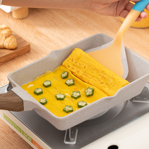 Panci Penggorengan peralatan masak aluminium Aloi, panci penggorengan memasak steak besi cor, wajan panggang, piring panas <span class=keywords><strong>sizzling</strong></span> dengan pegangan kayu - Product Image 4