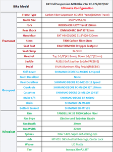 <span class=keywords><strong>Bicicleta</strong></span> Completa BXT MTB-XC-077 de Carbono con Suspensión Doble, 29er, Recorrido de 100mm - Product Image 6
