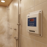 Contrôleur de douche mural pour système de sauna, hammam et spa
