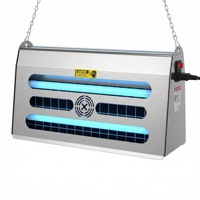 Trampa para Plagas con Luz UV de Acero Inoxidable, Tabla Adhesiva para Insectos, Trampa Eléctrica para Mosquitos Voladores en Interiores