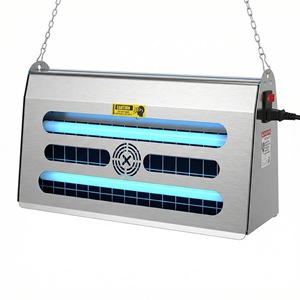 Trappola per Insetti UV in Acciaio Inox con Pannello Adesivo, Luce UV Elettrica per il Controllo di Zanzare e Parassiti Volanti in Interni - Product Image 1