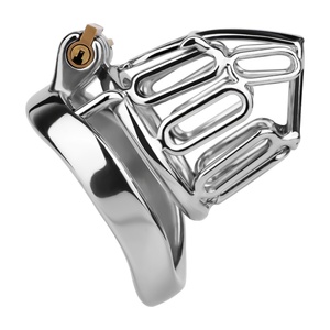 Jaula para Pene de Acero Inoxidable FRRK 304, Dispositivo de Castidad Masculina, Candado Metálico para Pene, Jaula para Pene BDSM, Jaula de Castidad para Hombres - Product Image 1