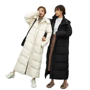 2023 Winter New Korean Style Loose Down Baumwoll mantel für Frauen Knöchel lange lange Baumwoll jacke für Studenten und Kunst prüfungen