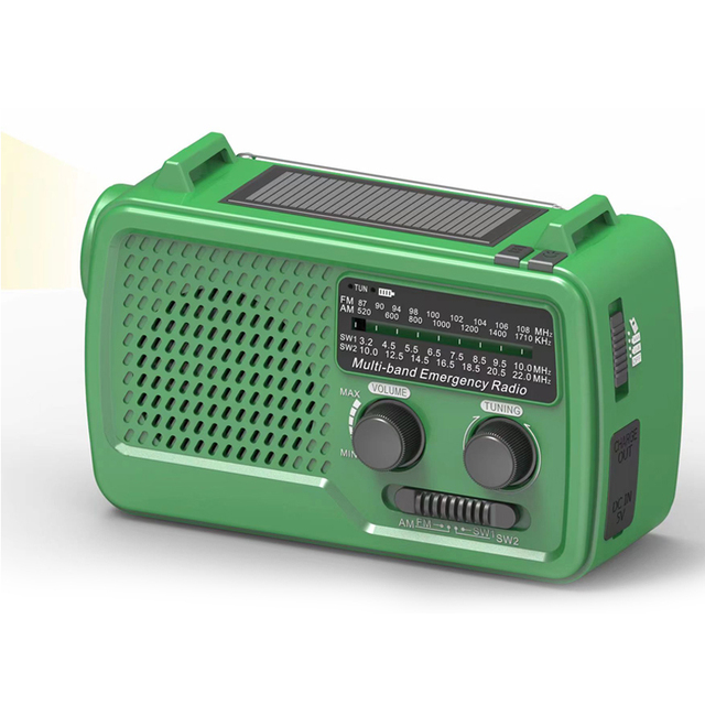 NEW Private Model Hand Crank AM/FM/SW1-2 Radio with 4000MA Lithium Battery Solar Panel Portable Radio for Emergency Bag Outdoor