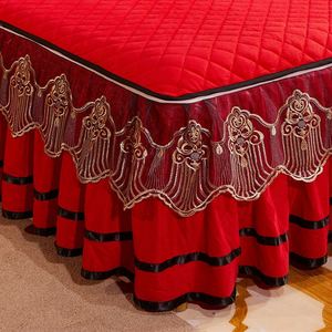 Roupas de Cama de Luxo Estilo Europeu, Colchas com Renda, Saia de Cama, Fronhas de Veludo Cristal, Tamanhos King e <span class=keywords><strong>Queen</strong></span>, Têxteis para o Lar - Product Image 3