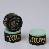 XQK-05 Taom V10 2.0 Juego Profesional de Tiza para Tacos de Snooker y Billar, Polvo de Chocolate Universal de Forma Redonda para Jugadores