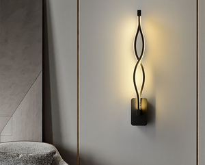 Nordic Aluminum <b>LED</b> Indoor Wall Lamp Music Note Decorative Sconces with Warm White <b>Light</b> Easy Installation <b>Wire</b>-Free Black Color - Product Image 5