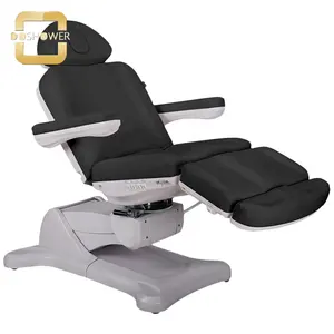 Cama elétrica rotativa de 4 motores spa tratamentos cama com encosto de cabeça removível para salão de spa cadeira hidráulica facial elétrica