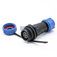 Connecteur circulaire étanche IP68 de remplacement WEIPU SP1311/S4, fiche femelle à 4 broches, type à souder, boîtier en nylon