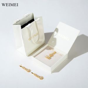 Custom Logo White Paper <b>Book</b> Shape Jewelry <b>Box</b> Eco-Friendly Custom Color Packaging for Earring and Necklace - Product Image 2