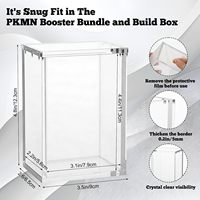 Étui de présentation transparent en acrylique Just Case avec logo personnalisé, design moderne pour boîte de boosters Pokémon 151, rangement vertical de bureau