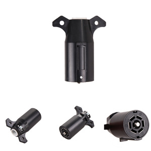 Trailer <b>Caravan</b> <b>Plug</b> 7 Pin Waterproof Connector Automotive Black Plastic UP1701 - Product Image 5