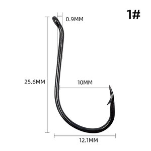 8 #- 7/0 8299 balıkçılık kancalar tuzlu Barbing balık-kanca 3 renkler krank kanca ahtapot kanca yüksek karbon çelik - Product Image 2