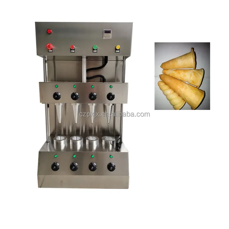 Commercial Small Edible Waffle Cookie Cup Pizza Cone Baker Maker Sugar Cone Making Machine For Sale