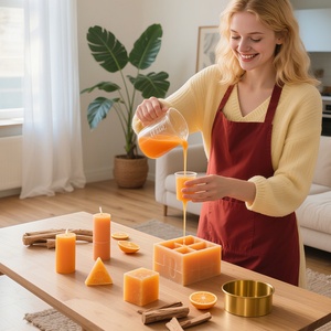 Cire d'abeille naturelle parfumée hypoallergénique OEM pour la fabrication de bougies de soin de la peau DIY, décoration de la maison, écologique, emballage personnalisé pour les fêtes - Product Image 2