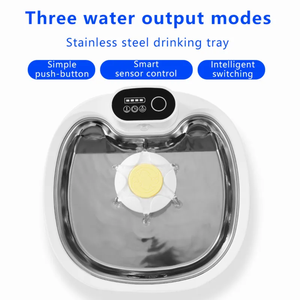 Dispensador de agua automático ultrasilencioso con bomba inteligente, fuente inalámbrica para mascotas de acero inoxidable de 89 - Product Image 5