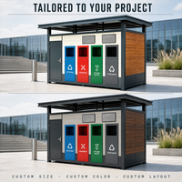 Station de tri des déchets intelligente pour l'intérieur avec un design écologique et un compactage automatique pour une utilisation dans les quartiers commerciaux.