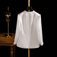 Blazer tissé sans col en soie d'acétate, nouvelle collection Haute Couture 2026, manches longues, fin, non doublé, décontracté d'été, pour femme, taille S