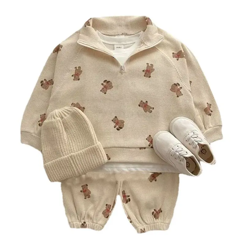 Korean Style Baby Clothing Sets Kids Boys Girls Spring Autumn Wear Clothes Top+Pants Set