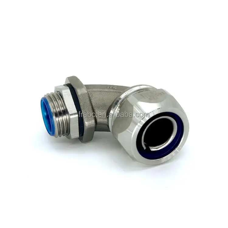 45/90 Degree electrical cable Metal Flexible Conduit fitting Stainless Steel Elbow Liquid Tight Connector