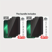 Protecteur d'écran en verre trempé, couverture complète, 3 pièces, pour IPhone 15 Pro Max Plus/iPhone 14 Pro Max Plus/iPhone 13 Pro Max