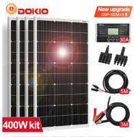 Kit de panneaux solaires monocristallins DOKIO 100W 200W 300W 400W pour camping-car/VR/caravane, charge 12V