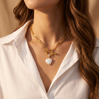 Collar de Moda Bingxin, Nuevo, Estilo Barroco, Perla de Agua Dulce, Cuerda Trenzada, Cierre OT, Cadena de Doble Capa, Chapado en Oro de 18K