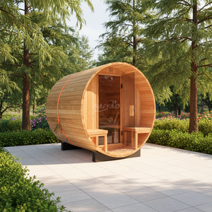Sauna extérieur moderne de haute qualité pour villa, sauna <span class=keywords><strong>à</strong></span> sec, sauna <span class=keywords><strong>à</strong></span> vapeur, 2-4 personnes, bois massif, poêle finlandais <span class=keywords><strong>à</strong></span> bois, panoramique - Product Image 1