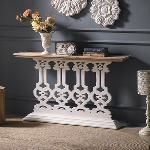 Bàn trang trí kiểu Pháp, bàn phụ cổ điển, đồ nội thất thủ công, bàn ăn gỗ nguyên khối dùng cho nhà ở hoặc khách sạn - Product Image 5