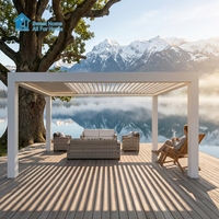 Kit de quincaillerie pour pergola en aluminium Sweet Home, auvent rétractable motorisé à LED pour extérieur, gazebo écologique