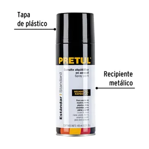 Master avec 16 unités de peinture en aérosol, noir satiné, 400 ml, Pretul - Product Image 2