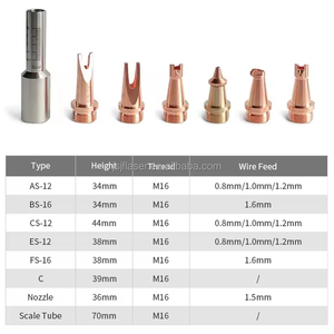 JUNFEI Nouvelle buse de soudage laser à fibre portative AS-08 AS-10, embout d'alimentation de <span class=keywords><strong>fil</strong></span> pour machine de soudage laser Sup21T SUP23T - Product Image 2