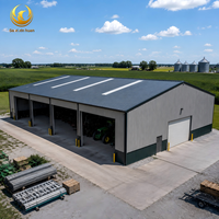 Bâtiment de stockage de matériel agricole en acier préfabriqué économique, hangar agricole, garage pour équipement, solution de conception personnalisée