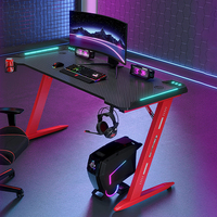 Bureau de jeu réglable 2025, table de sport électronique en fibre de carbone de 100 cm, cadre en métal robuste, bureau d'ordinateur commercial