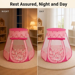 Grande Tenda Pieghevole a Forma di Stella per Bambini con Piscina di Palline e Design Casa <span class=keywords><strong>delle</strong></span> Principesse in Poliestere per Uso Interno/Esterno - Product Image 6