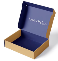 Boîtes d'emballage carrées en carton recyclable écologiques personnalisées de luxe, boîtes d'expédition en carton ondulé pour avion, impression quadricolore UV