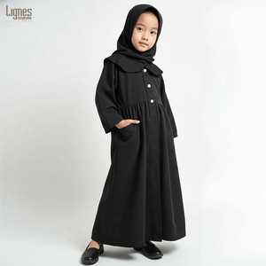 Abaya musulmane modeste <span class=keywords><strong>pour</strong></span> filles, robe longue islamique <span class=keywords><strong>pour</strong></span> les clientes pakistanaises, arabes et européennes - Product Image 1
