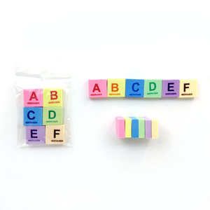 Novedad: Borrador de Lápiz Cuadrado Pequeño con Letras del Alfabeto Inglés ABC, para Uso Escolar, para Niños - Product Image 5