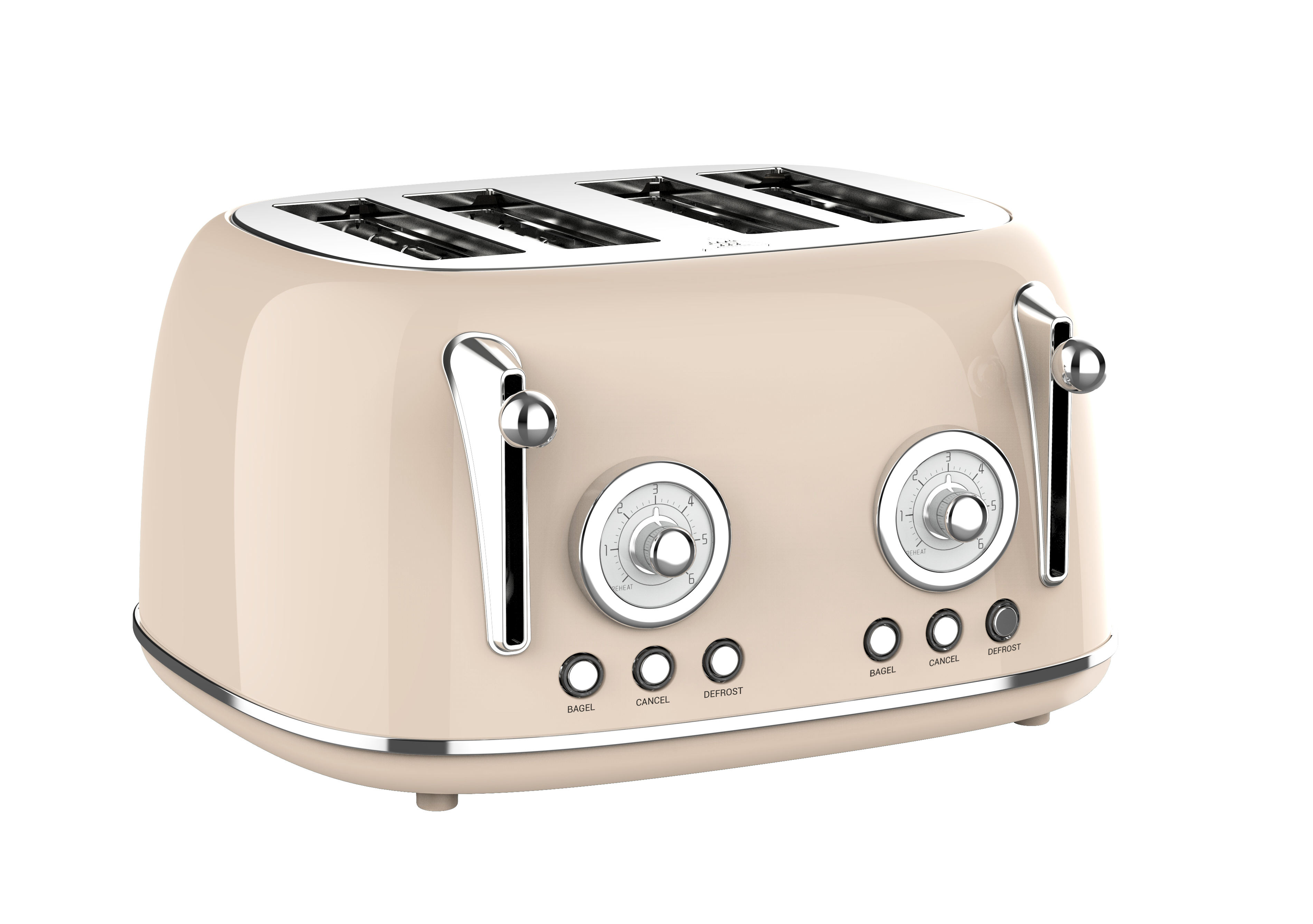 Electric Automatic Pop up Bread Toaster Slice Stainless Steel