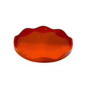 Plateau de service en laque exquis, plat artisanal brillant pour le petit-déjeuner et le thé, pièce décorative intemporelle pour toute pièce - Product Image 1