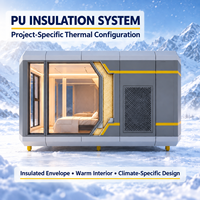 Maison capsule modulaire préfabriquée avec isolation en PU pour projets en climat froid en Norvège