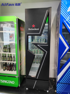 Hifan - Refrigerador Vertical de Doble Temperatura con Puerta de Vidrio, Sin Escarcha, para Bebidas, Supermercados, Exhibición de Bebidas, Refrigerador para <span class=keywords><strong>Budweiser</strong></span> - Product Image 2