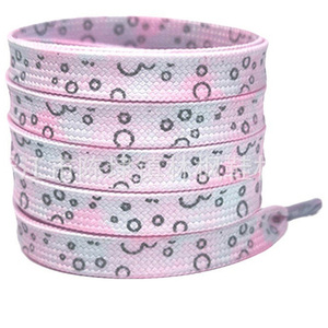 Lacets personnalisés de haute qualité réfléchissants 8mm de large double couche plats imprimés de sécurité lacets en polyester à motifs colorés et foncés - Product Image 6